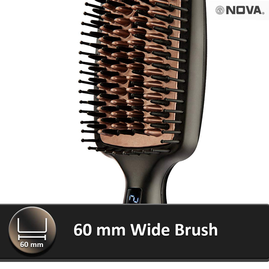 Nova NHS 904 Temperature Control Salonstyle Hair Styling Brush (Black)