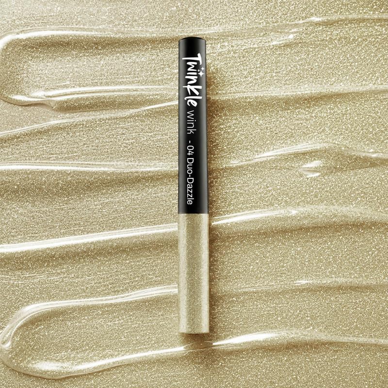 MARS Twinkle Wink Glitter Eyeliner (1.6 ml) (04-DUO-DAZZLE) | Long-Lasting Sparkle Liquid Liner | Smudge-Proof, Quick-Dry Eye Makeup for Party, Wedding &...