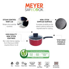 Meyer Safecook Aluminium Non Stick Covered Saucepan 20cm, Red