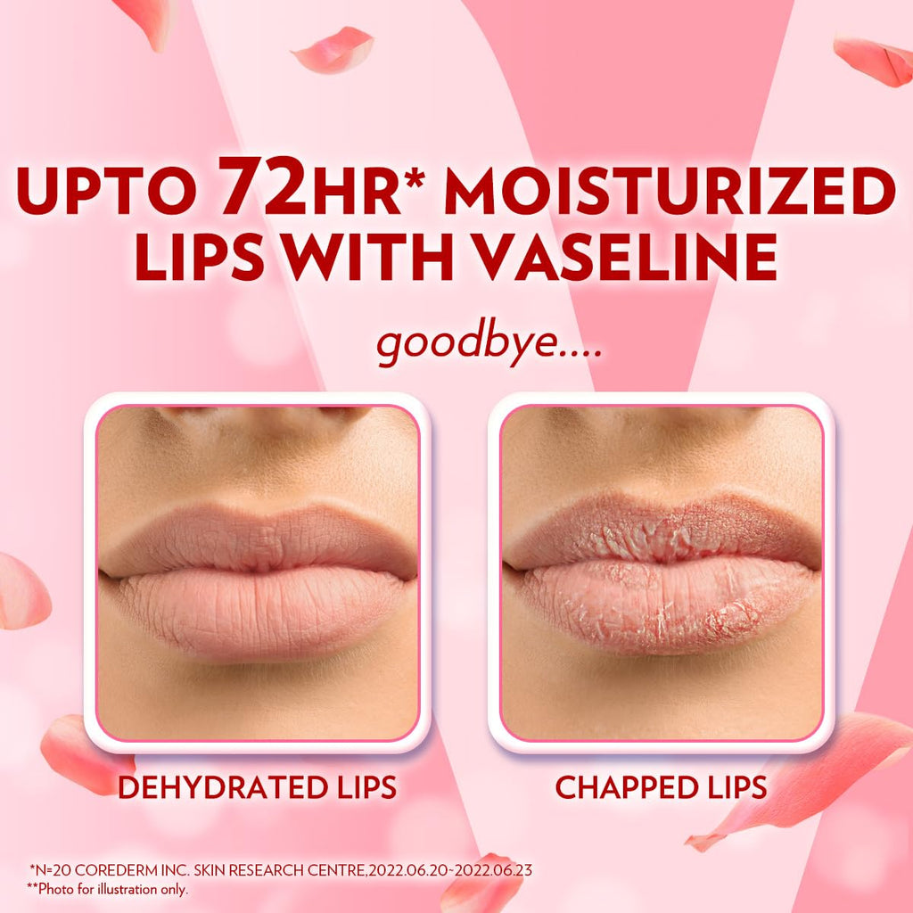 Vaseline Lip Therapy Rosy Lips | Tinted Balm for Soft Pink Finish | 72Hr Moisturization | Rosy Floral Fragrance | 7g