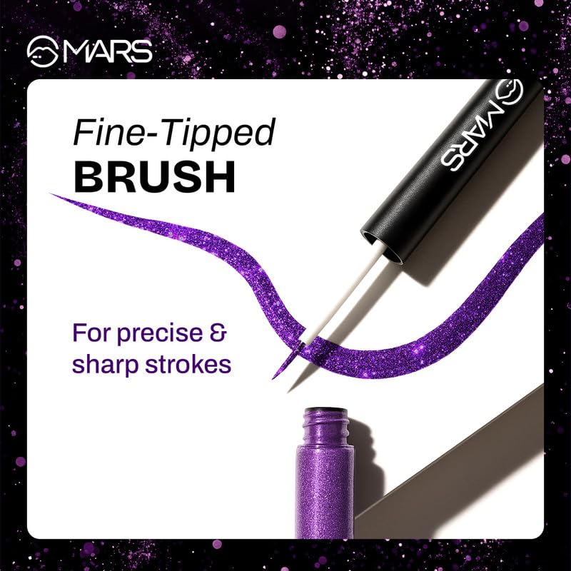 MARS Twinkle Wink Glitter Eyeliner (1.6 ml) (04-DUO-DAZZLE) | Long-Lasting Sparkle Liquid Liner | Smudge-Proof, Quick-Dry Eye Makeup for Party, Wedding &...