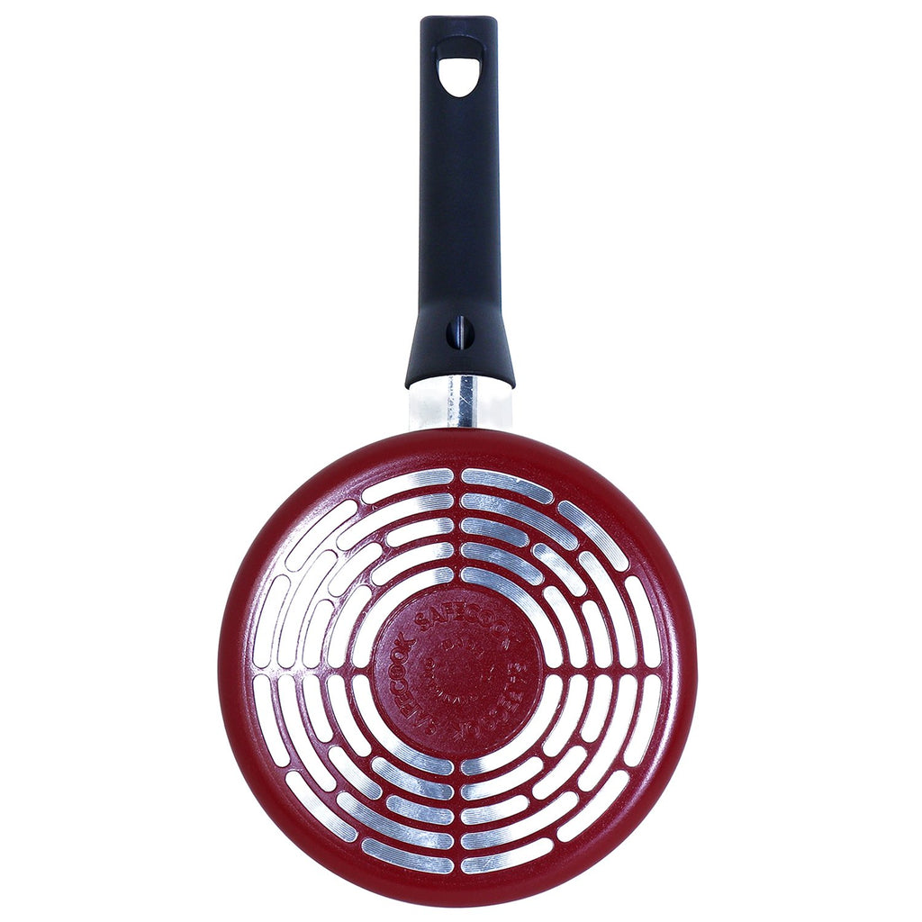 Meyer Safecook Aluminium Non Stick Milkpan 14cm, Red