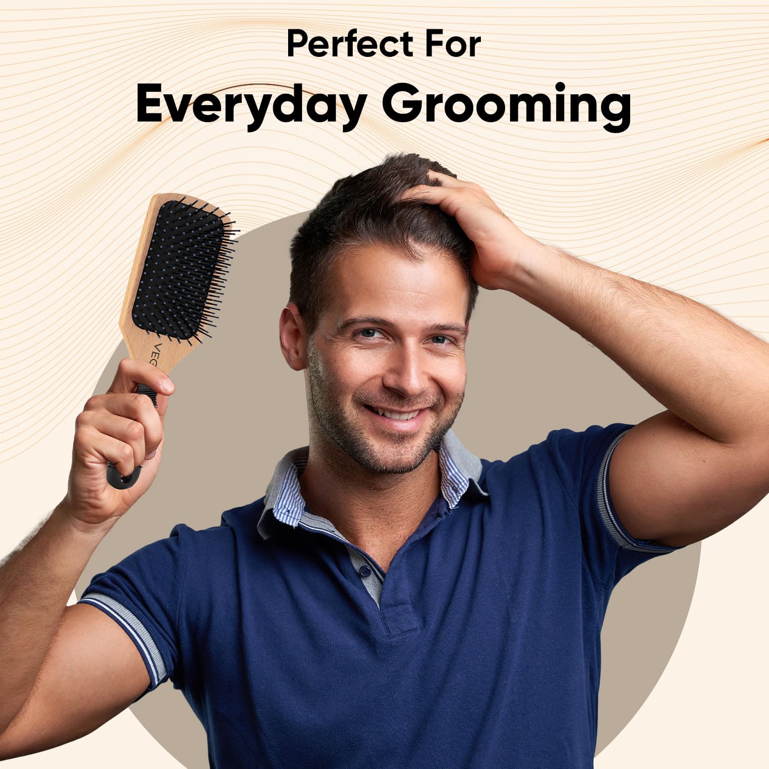 Vega Premium Collection Paddle Hair Brush (India's No.1* Hair Brush Brand) for Men & Women|