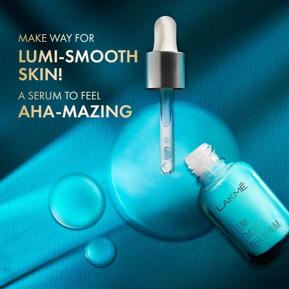Lakme Lumi Smooth Serum with 8% AHA - BHA - PHA+ Complex for Luminous Skin & Improved Texture 30 ml