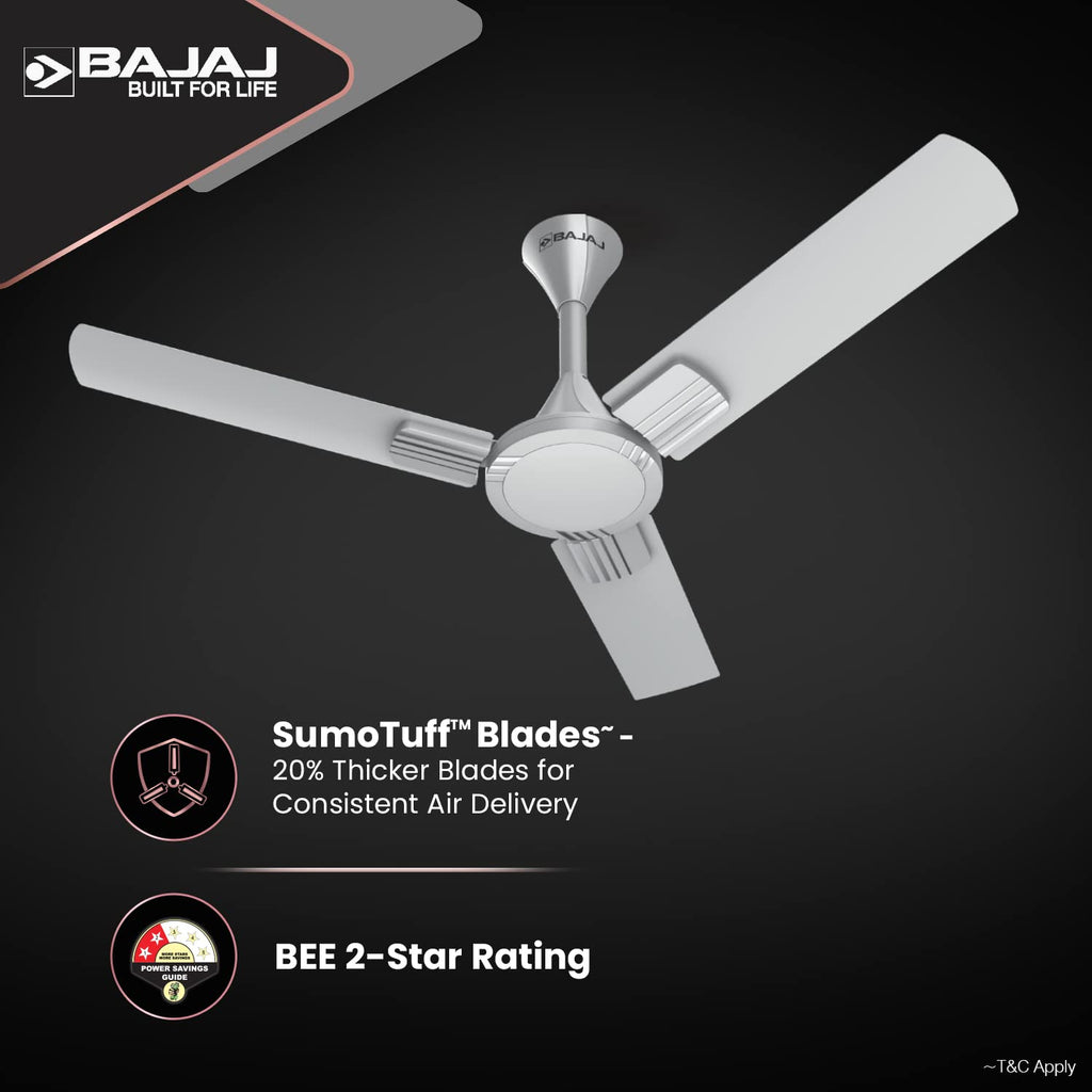 Bajaj Artisan 12S2 1200MM Ceiling Fans for Home | BEE-2 Star Rated Energy Efficient |