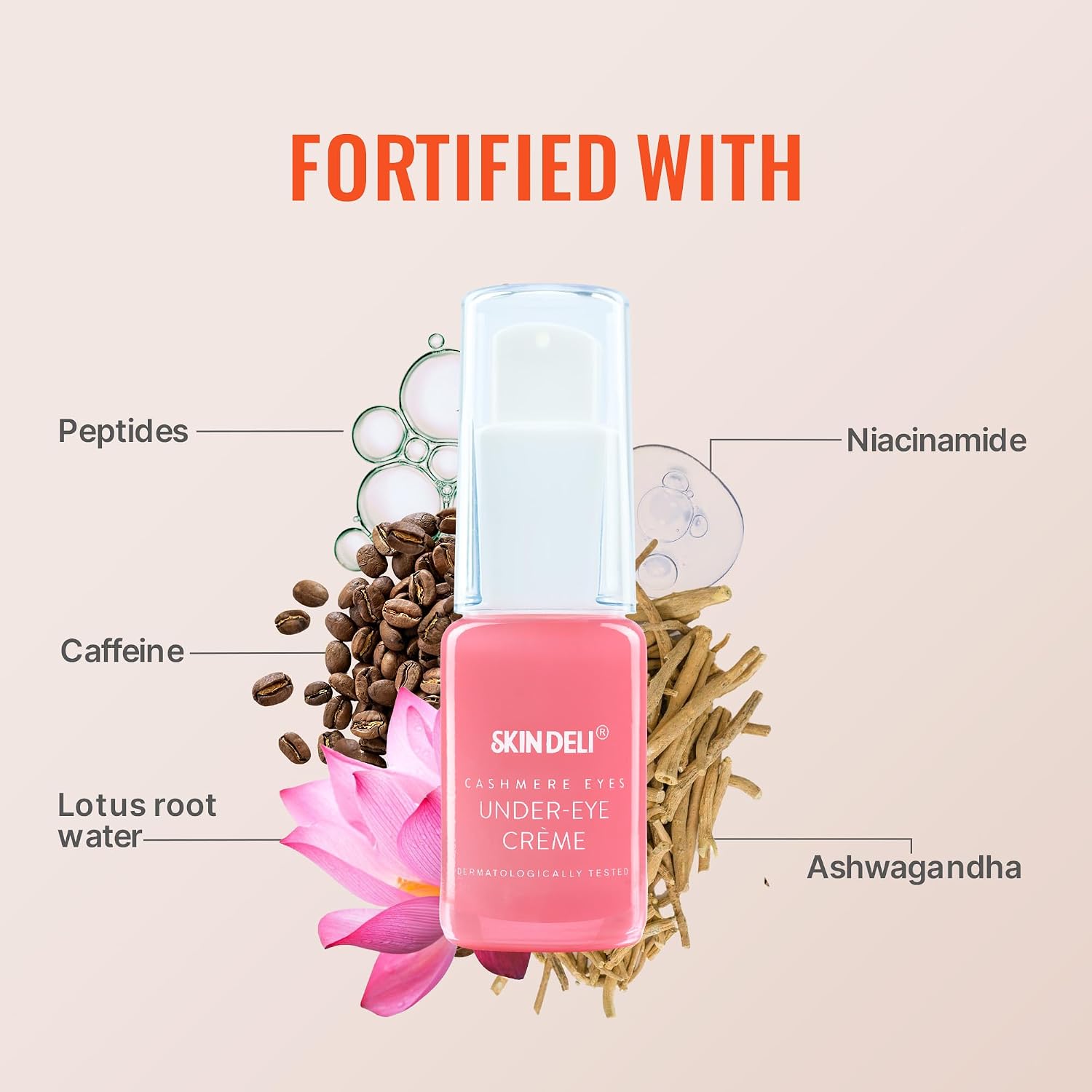Cashmere Eye Cream for Extreme Dark Circles, 15 g | Reduces Dark Circles and Puffiness around Eyes and Brightens Under Eye Area