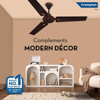 Crompton SUREBREEZE HILL BRIZ NEO 1200 mm (48 inch) Ceiling Fan (Smoked Brown) Star rated energy efficient fans