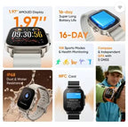 realme Watch 5,1.97" AMOLED,Upto 20 Days Battery,BT Calling,GPS,Compass,IP68 Smartwatch (Titanium Silver Strap, One Size)