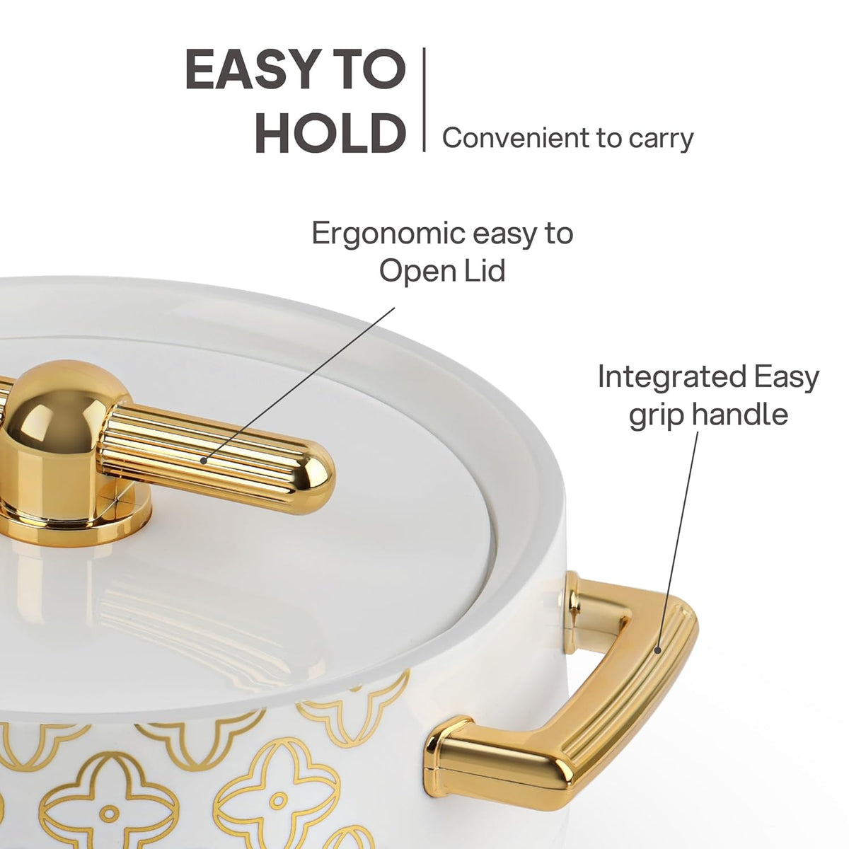 CELLO Jewel NX Insulated Casserole Set of 3 Pcs (500ml, 1000ml, 1500ml) White |