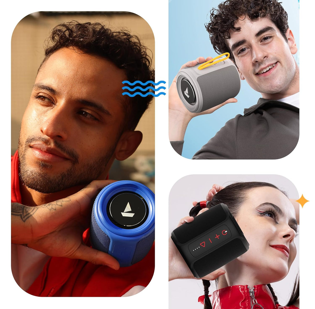 boAt Stone 352/358 Bluetooth Speaker with 10W RMS Stereo Sound, IPX7 Water Resistance, TWS Feature, Up to 12H Total Playtime, Multi-Compatibility Modes,...