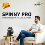 V-Guard Spinny Pro | High Speed with 2 Year Warranty 180 mm Table Fan (Orange Black | Pack of 1)