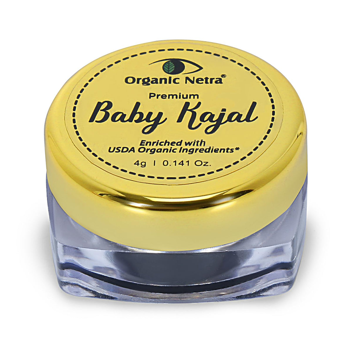 Organic Netra Baby Kajal 4g for Newborns Water-Resistant Smudgeproof Longlasting Enriched with Natural Organic Ingredients Safe for Sensitive Baby Skin No Harmful Chemicals Matte Finish (Pack of 2)