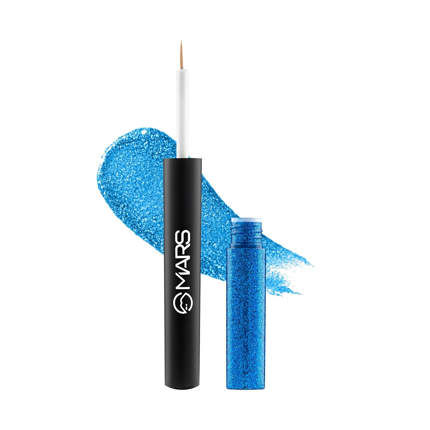 MARS Twinkle Wink Glitter Eyeliner (1.6 ml) (05-MIDNIGHT-BLUE) | Long-Lasting Sparkle Liquid Liner | Smudge-Proof, Quick-Dry Eye Makeup for Party, Wedding & Festival