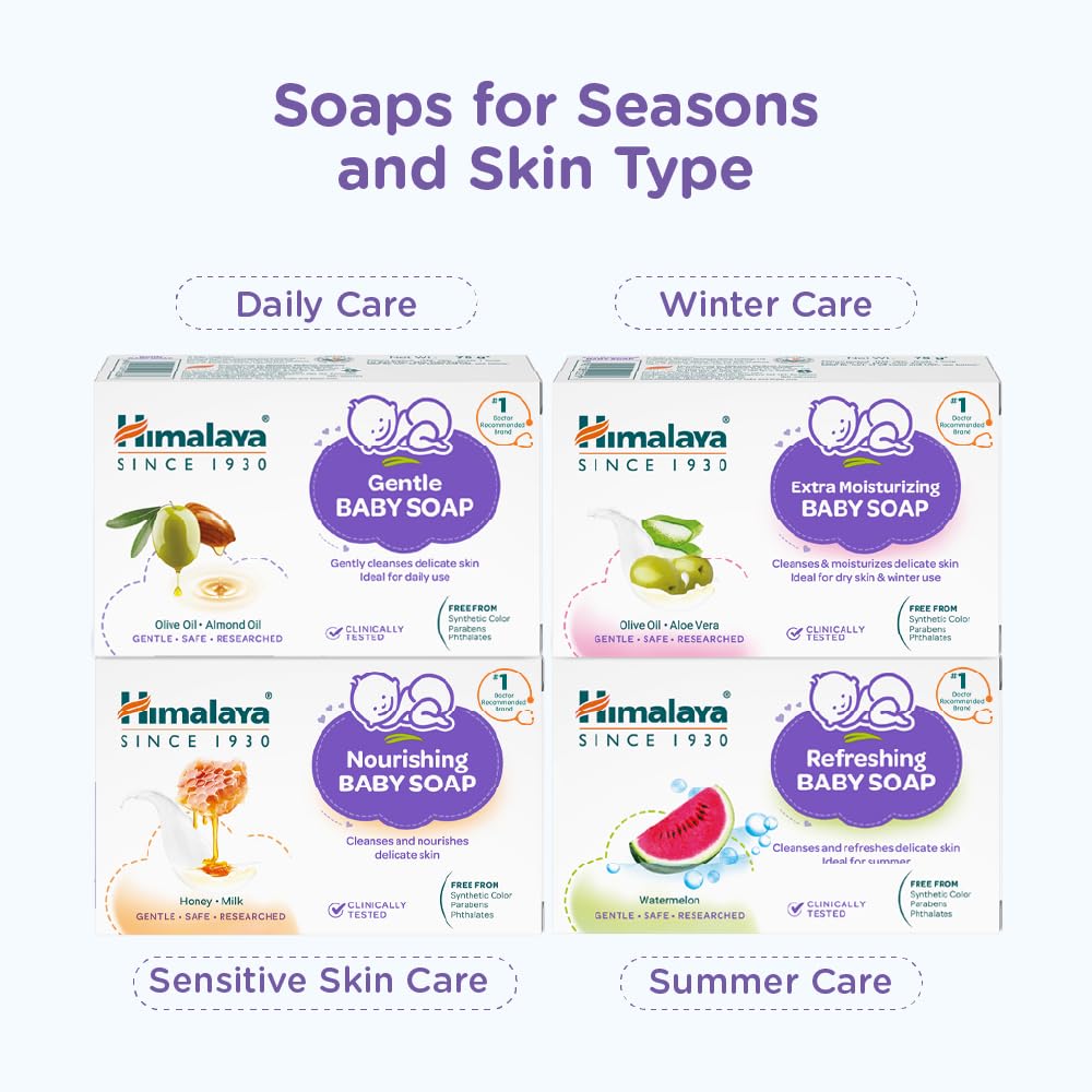 Himalaya Refreshing Baby Soap | Helps Protect From Sweat - B3G1-125g