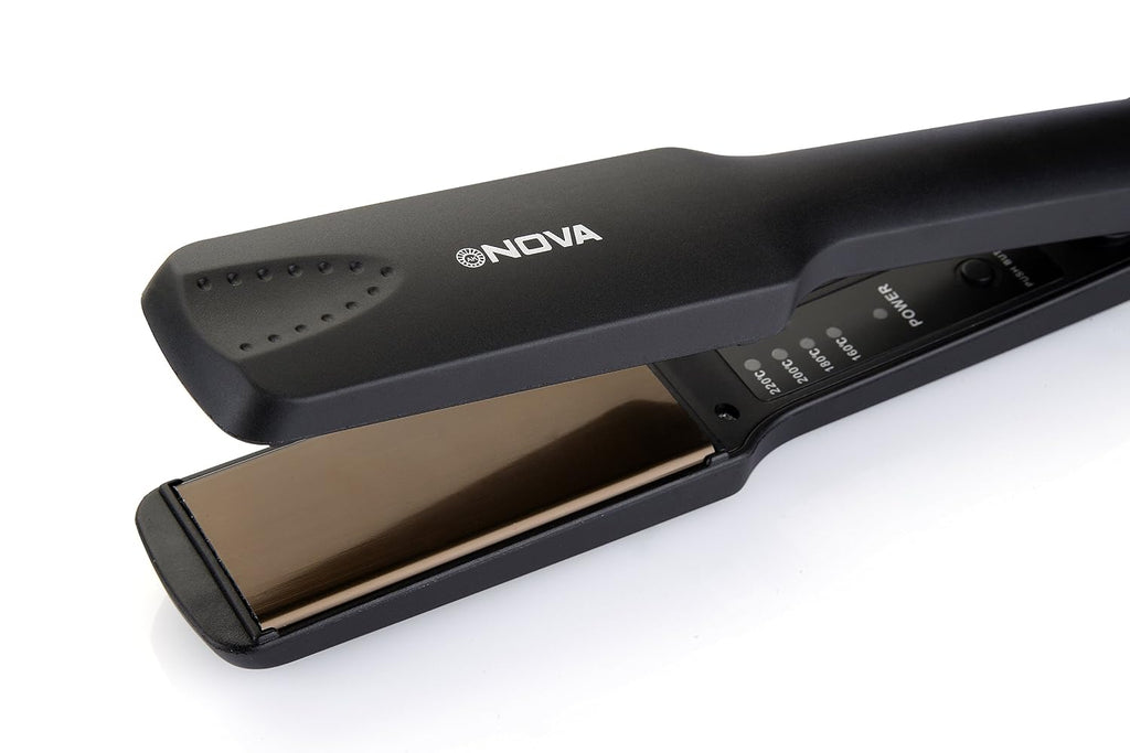 Nova NHS 860 Temperature Control Professional Hair Straightener (Black) & Nova NHS