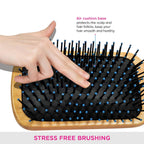 Vega Wooden Paddle Hair Brush (India's No.1* Hair Brush Brand) For Men and Women (E1-PB) (Pack of 2)