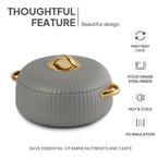 CELLO Aurum Insulated Casserole Hot Pot Box Set of 2 Pcs 1000ml Grey |