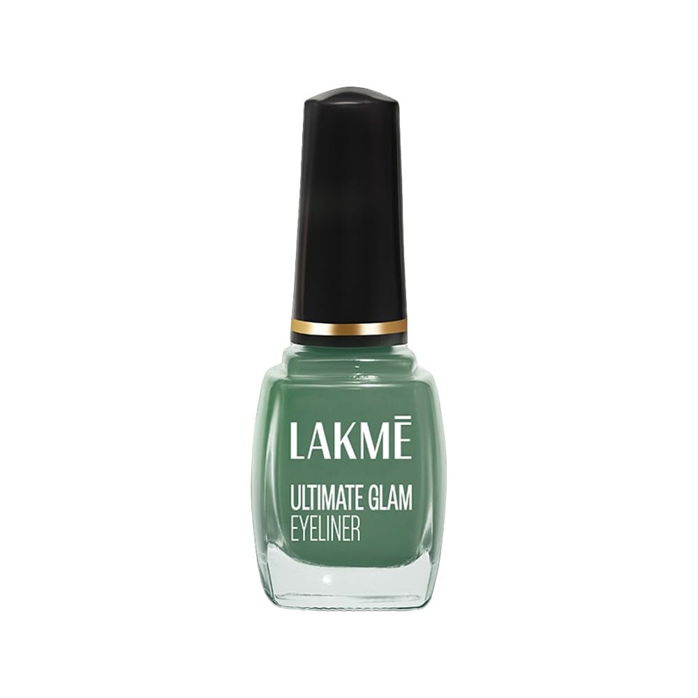 Lakme Ultimate Glam Eye Liner, Semi Matte, Quick drying, Water resistant & Smudgeproof Eye Liner, Green, 9ml