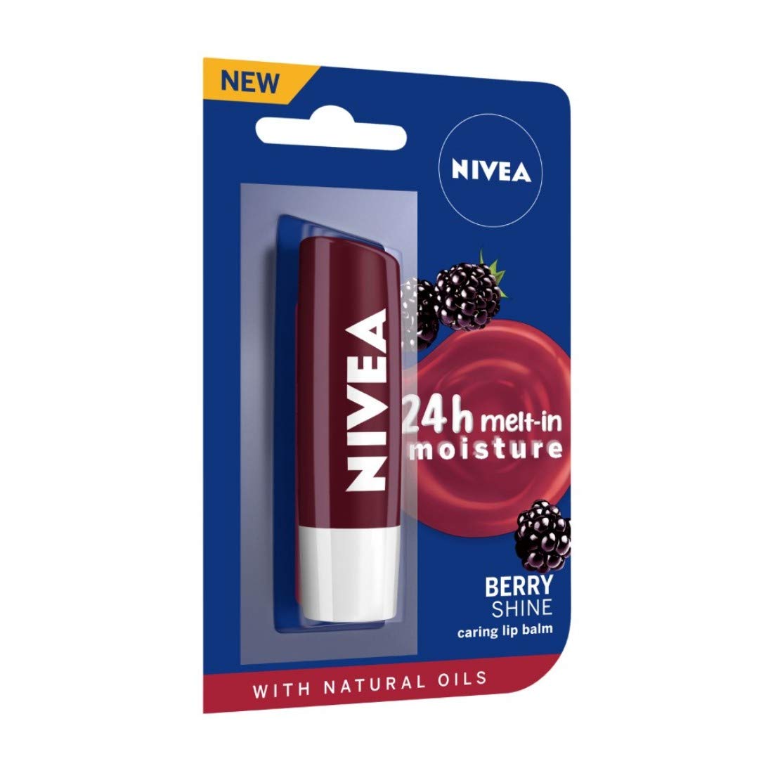 Nivea Lip Balm, Fruity Berry Shine, 4.8g (Pack of 3)