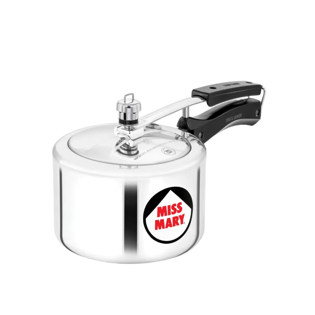 Hawkins 2.5 Litre Miss Mary Pressure Cooker, Inner Lid Cooker, Silver (MM25), Aluminium