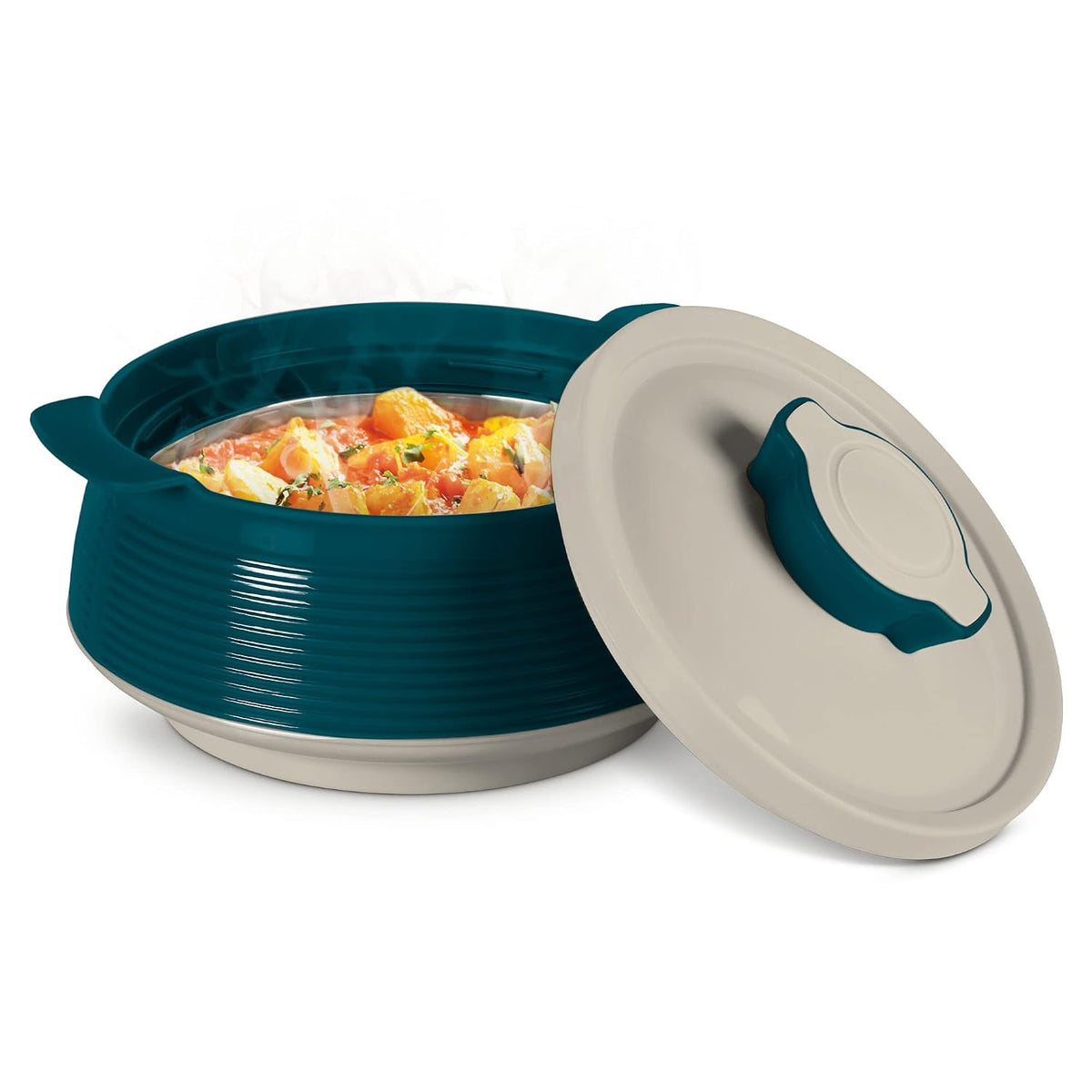 MILTON Venice Double Walled Inner Stainless Steel Serving Casserole Set of 3 (450 ml, 850 ml, 1350ml)