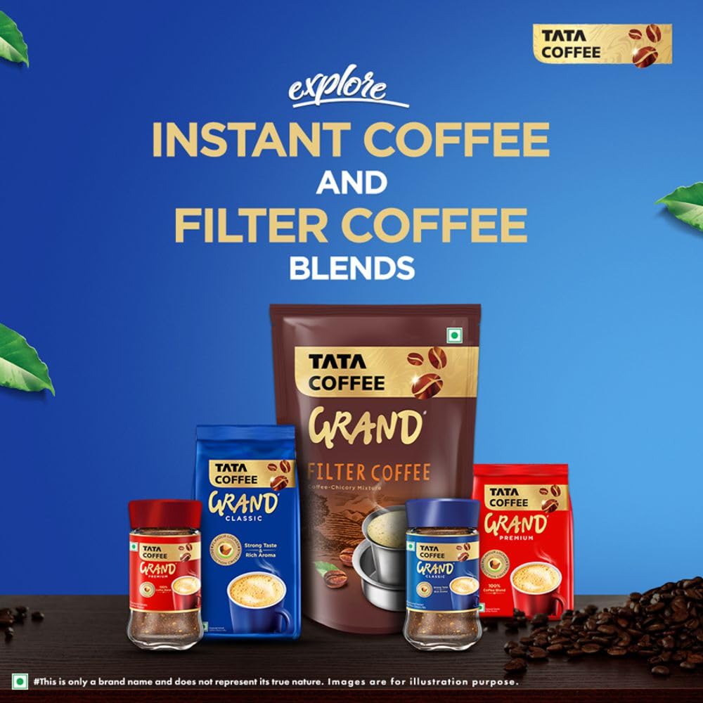 Tata Classic Instant Coffee, 100g Pouch (Pack of 2)