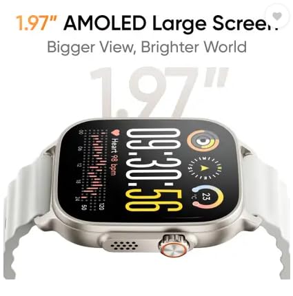realme Watch 5,1.97" AMOLED,Upto 20 Days Battery,BT Calling,GPS,Compass,IP68 Smartwatch (Titanium Silver Strap, One Size)