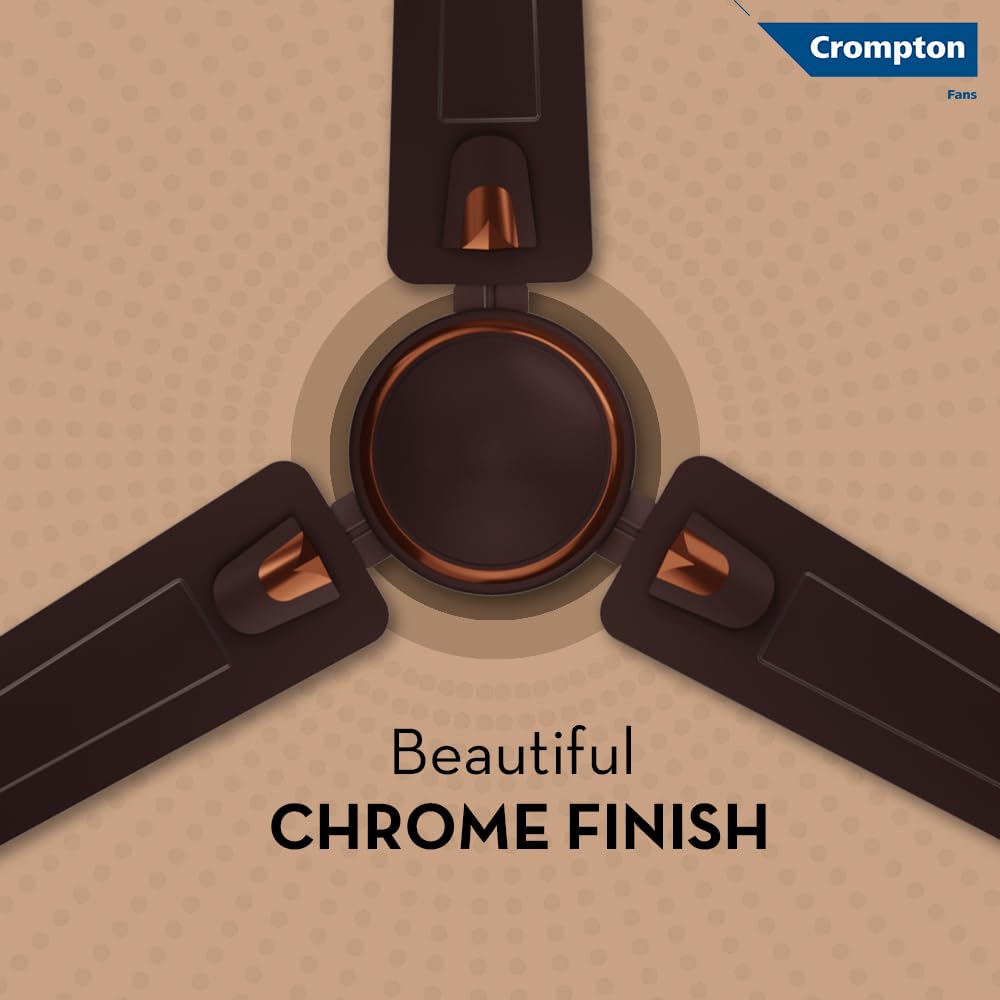 Crompton SUREBREEZE HILL BRIZ NEO 1200 mm (48 inch) Ceiling Fan (Smoked Brown) Star rated energy efficient fans