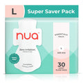 Nua Complete Comfort Sanitary Pads for Women L | Pack of 30 |