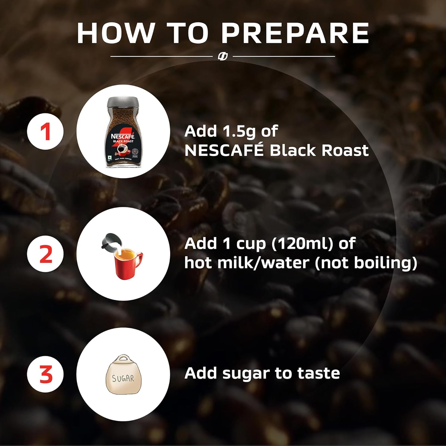 Nescafé Black Roast Instant Coffee Powder, 90g Jar
