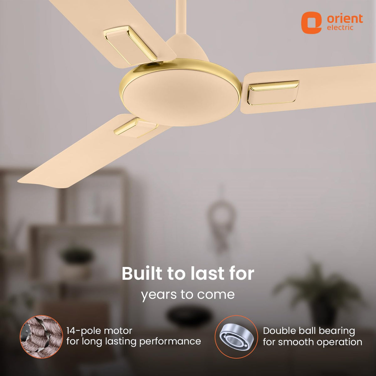 Orient Electric 1200mm Apex Cruise Ceiling Fan for Home | BEE 1 Star Rated Energy Efficient Fan|Outstanding Performance | 2 Years Warranty by Orient | Royal...
