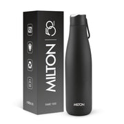 Milton Fame 1000 Thermosteel Water Bottle 880 ml, 24 Hr Hot and Cold I Leak Proof Lid, ISI Certified I Vacuum Insulated I for Office, Gym, School I Black
