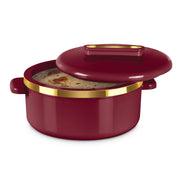 MILTON Curve 1500 Inner Stainless Steel Casserole, 1300 ml, Maroon | BPA Free |