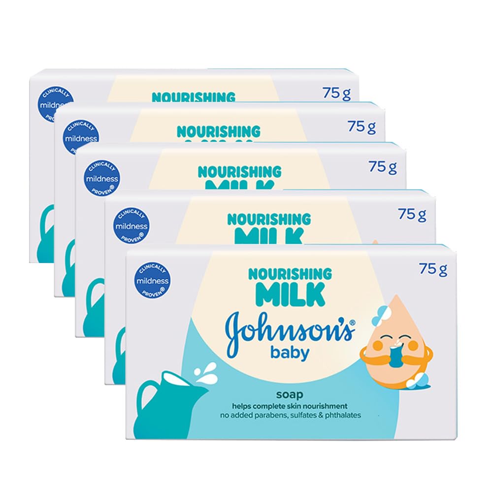 Johnson's Baby Soap Nourishing Milk 75g Pack of 5