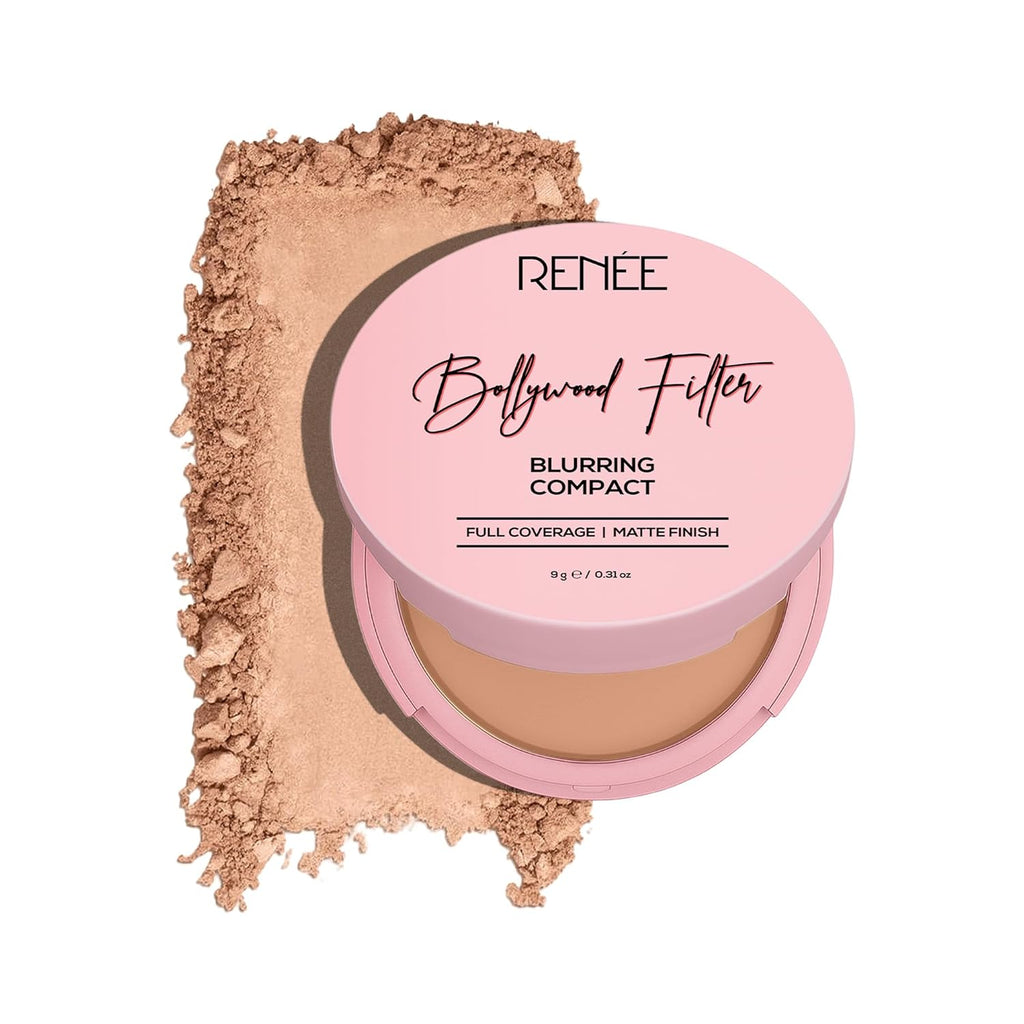 RENEE Bollywood Filter Blurring Compact - Fudge Fuzz,9g