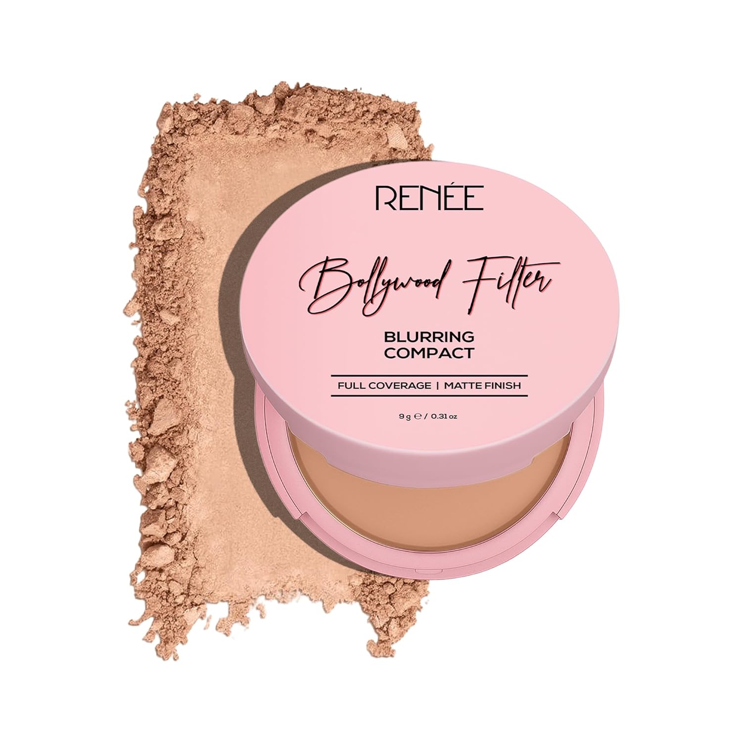 RENEE Bollywood Filter Blurring Compact - Fudge Fuzz,9g