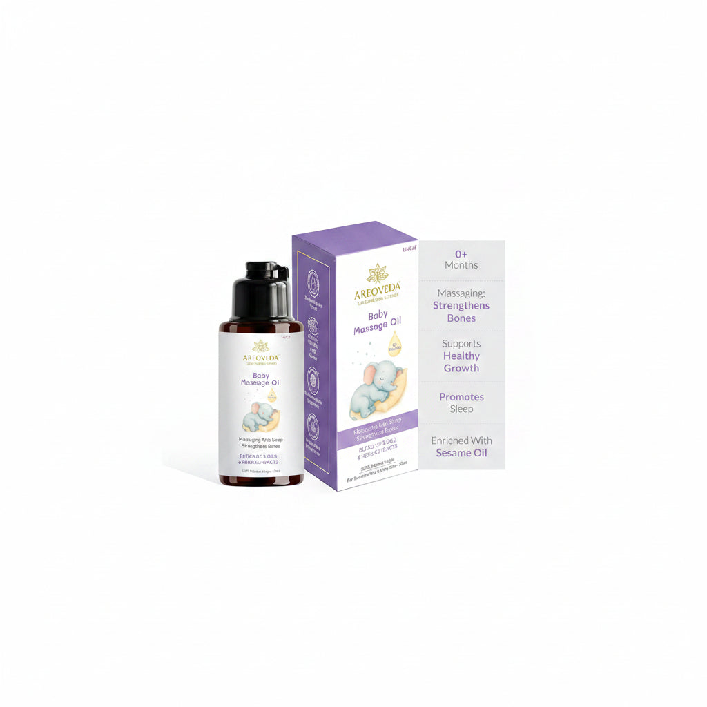 AreoVeda Organic Cold-Pressed Baby Massage Oil