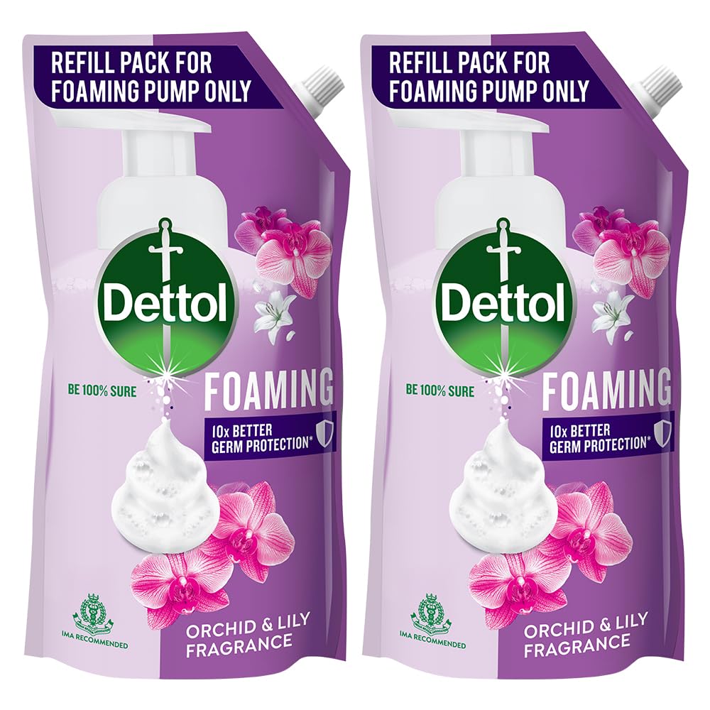 Dettol Orchid & Lily Foaming Handwash Refill 700ml (Pack of 2)