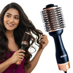 AGARO Hot Air Brush for Hair, Blow Dryer Brush, Volumizer & Styler, 360° Air flow Vent, Oval Barrel for Hair Volume, Charcoal Bristles, Ceramic Coating...