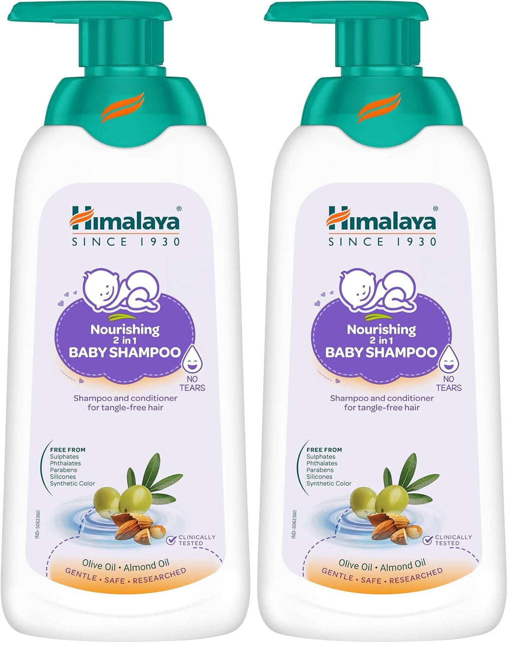 Himalaya Nourishing 2in1 Baby Shampoo 400ml (Pack of 2)