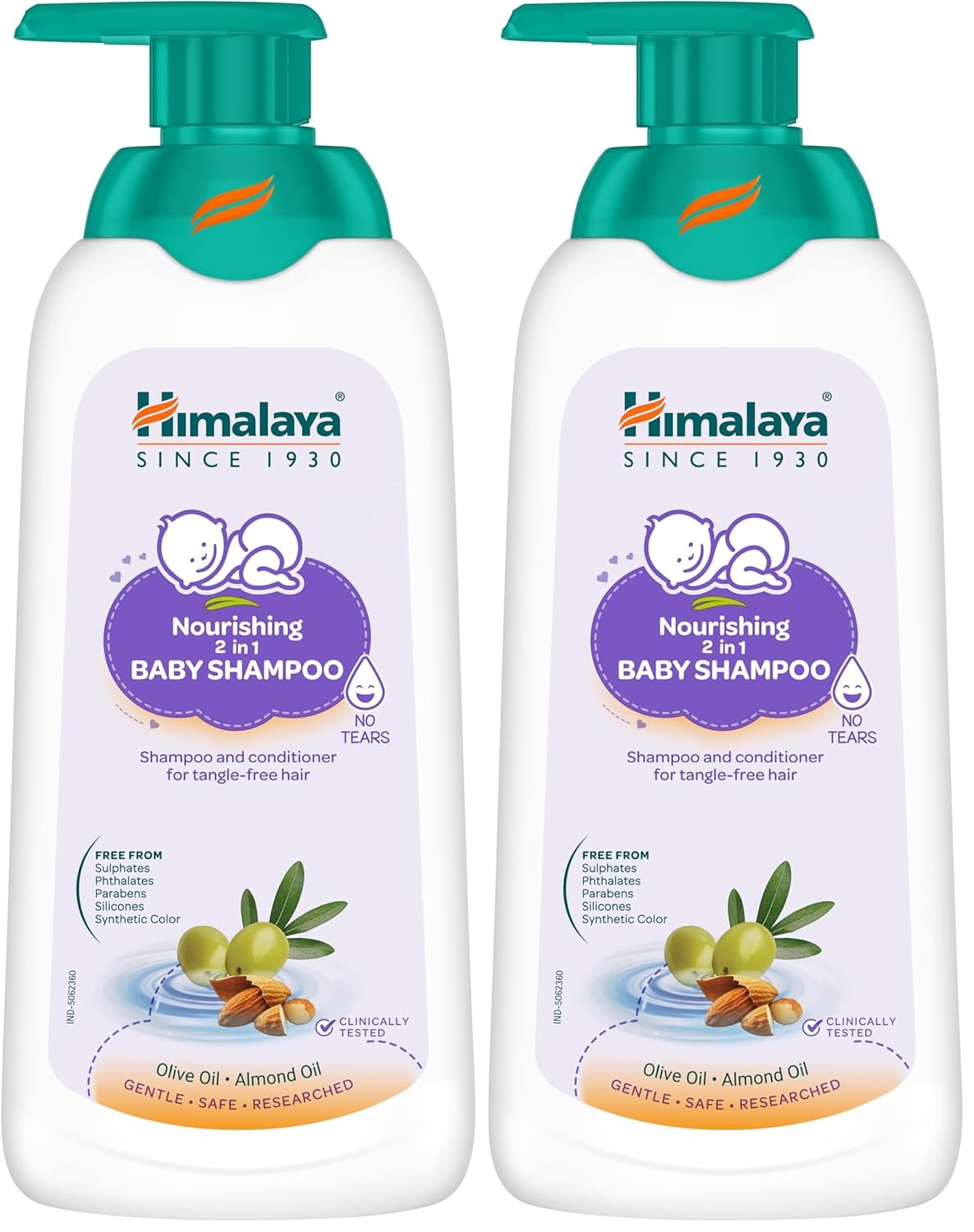 Himalaya Nourishing 2in1 Baby Shampoo 400ml (Pack of 2)