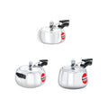 Hawkins Aluminium Pressure Cooker, 2L, 3L and 5L, Silver Combo