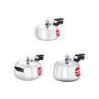 Hawkins Aluminium Pressure Cooker, 2L, 3L and 5L, Silver Combo