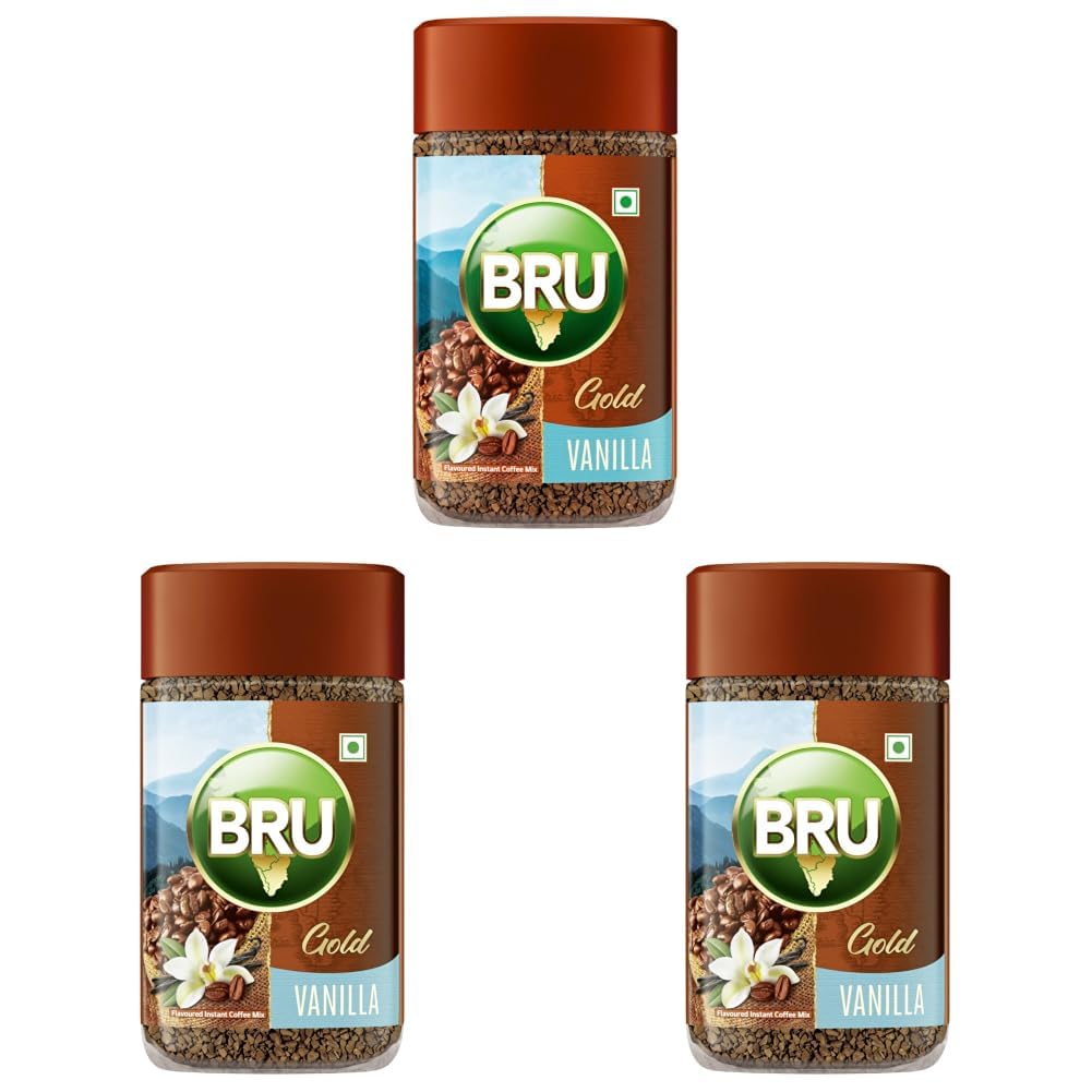 Bru Gold Vanilla Granule Bottle 55 Gram (pack of-3)