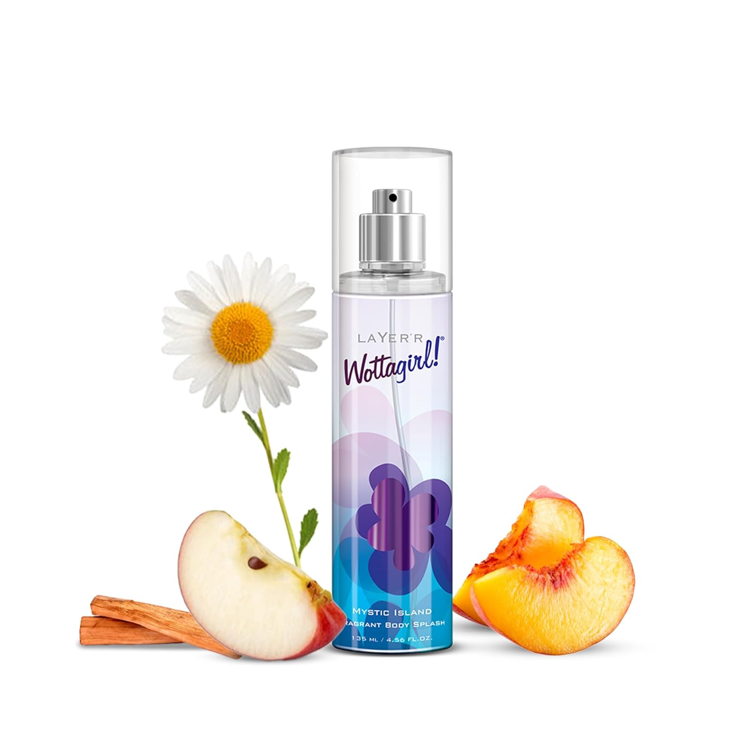 Layer'r Wottagirl Mystic Island Body Splash for Women 135ml | Long-lasting body splash with apple, pear & sandalwood notes. Fresh tropical fragrance...