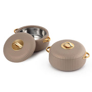 CELLO Aurum Insulated Casserole Hot Pot Box Set of 2 Pcs 1000ml Beige |