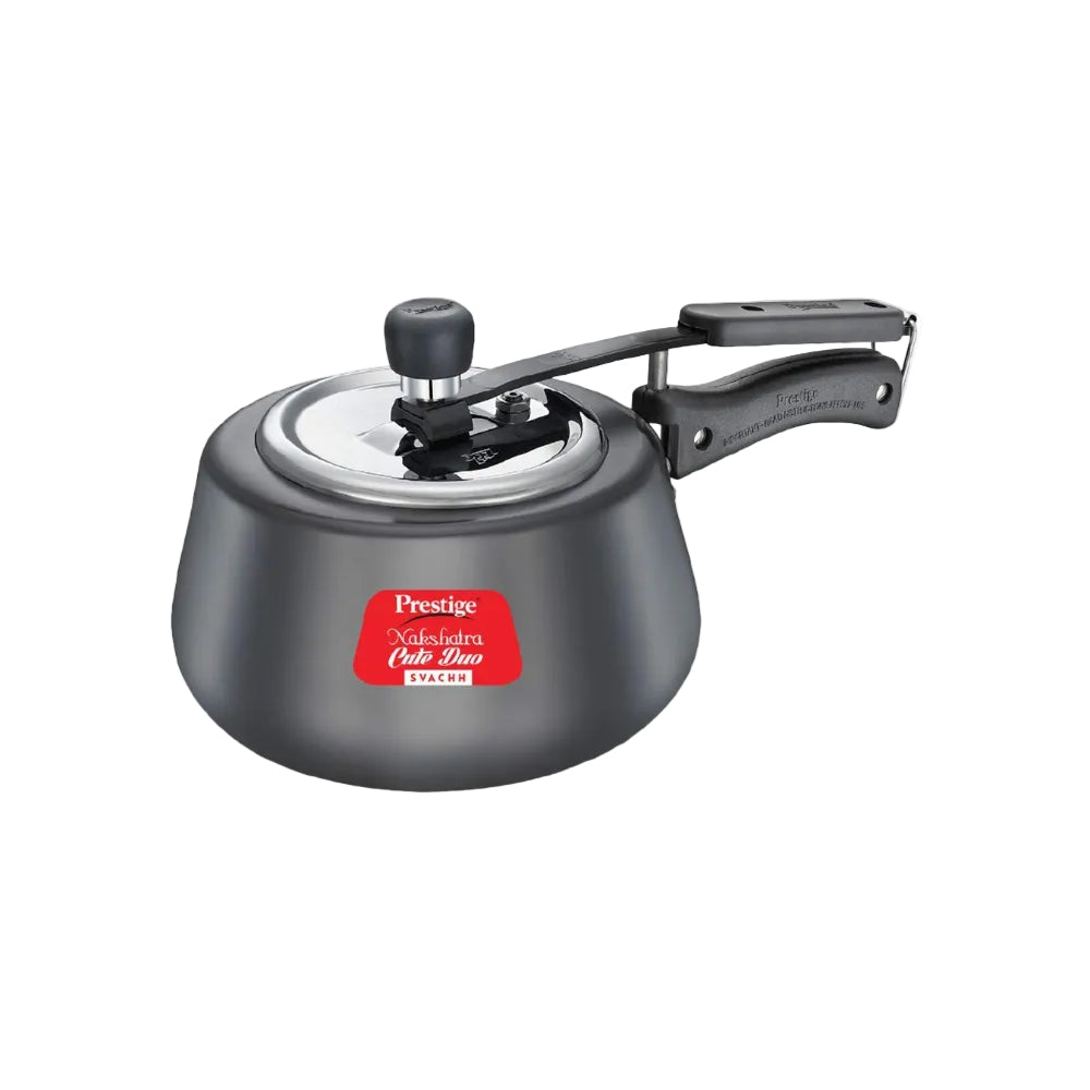 Prestige Svachh, 20260, 3 L, Nakshatra Cute Duo Hard Anodised, with Deep Lid for Spillage Control