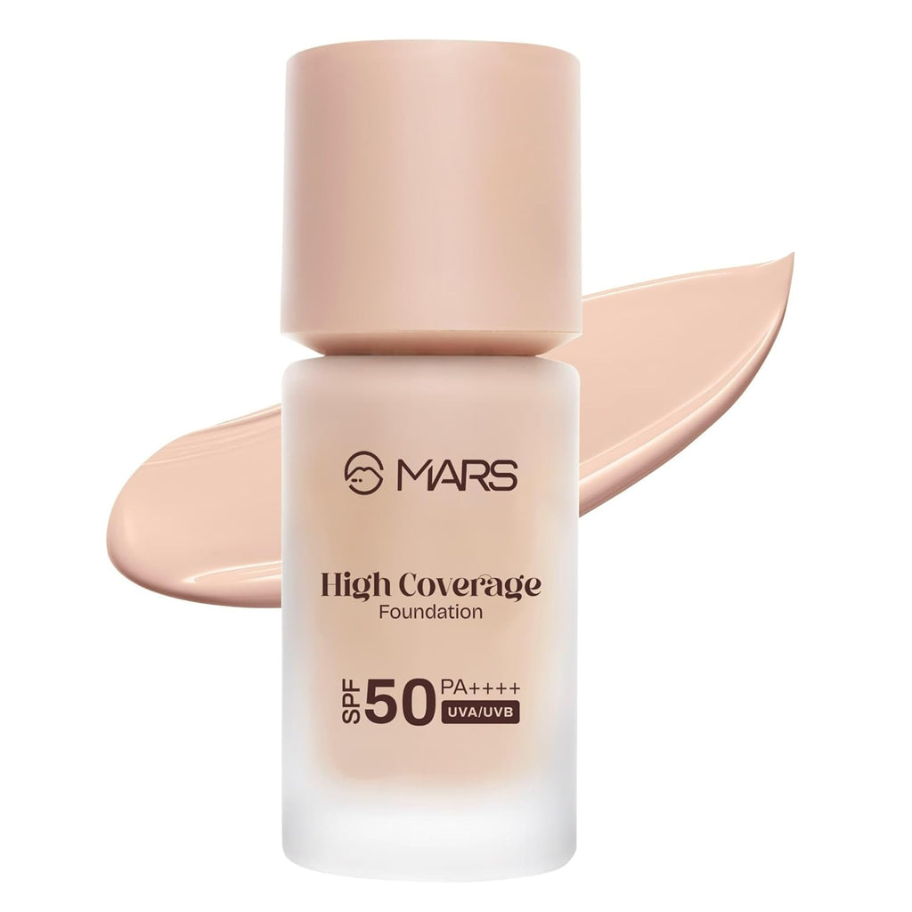 MARS SPF50 PA++++ High Coverage Foundation | Blemish Free & Blendable Makeup