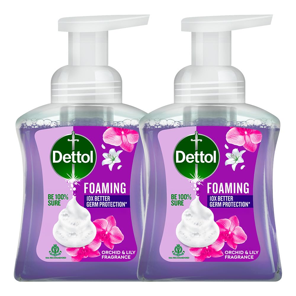 Dettol Orchid & Lily Foaming Handwash Pump 250ml (Pack of 2)