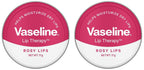Vaseline Lip Tins Rosy Lips, 17 g | Provides Hydration, Sheer Pink Tint & Glossy Shine (Pack of 2)